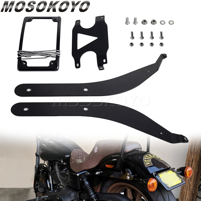 

License Plate Bracket Holder For Harley Softai Rear Number Plates Frame Support For Harley Softail ST FXLRST FXLRS Low Rider 20+