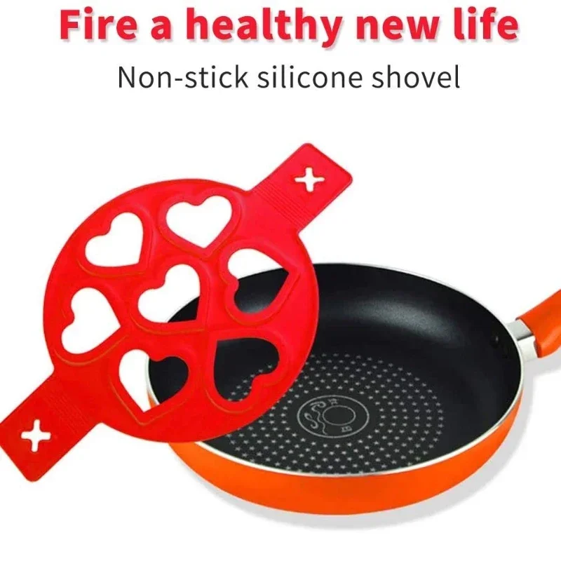 Egg Mold Pancake Maker Egg Ring 1Pcs Nonstick Pancake Molds Ring Silicone Fried Egg Mould Reusable Kitchen Cooking Baking Tools