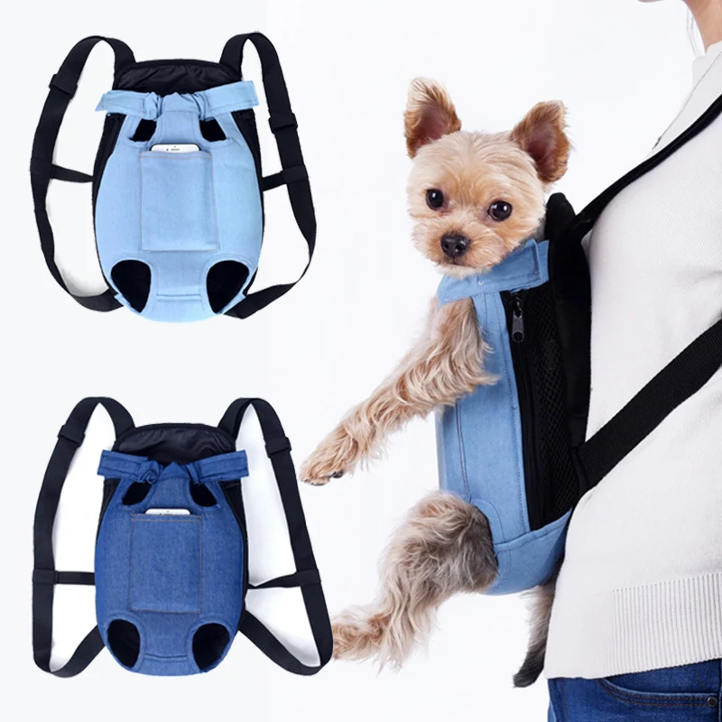 Denim Pet Dog Zaino Outdoor Travel Dog Cat Carrier Bag Per Cani Di Piccola Taglia Puppy Kedi Carring Bags Prodotti Per Animali Domestici Trasportino C