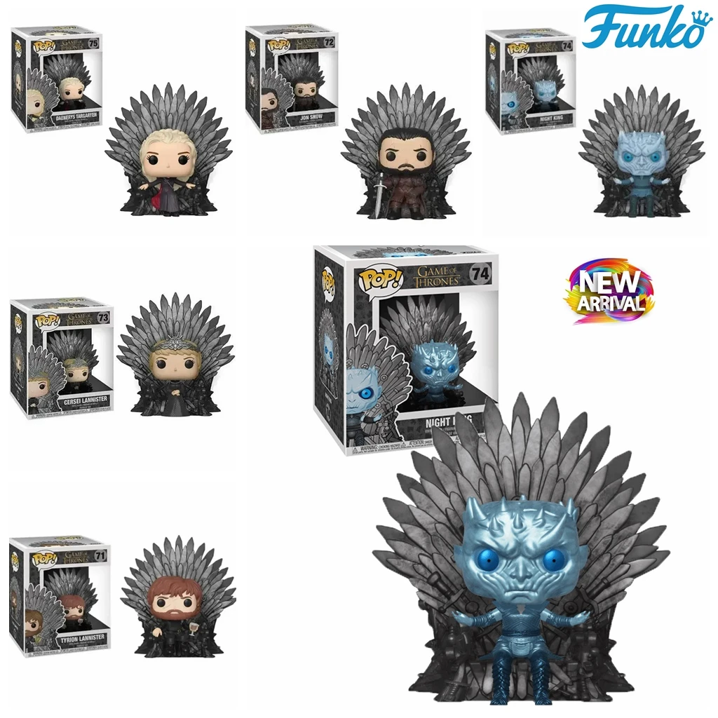 FUNKO POP Juego de Tronos TYRION 71 DAENERYS 75 JON SNOW NIGHT KING en el Trono de Hierro 74# CERSEI Figura de vinilo Colección Modelo Juguetes