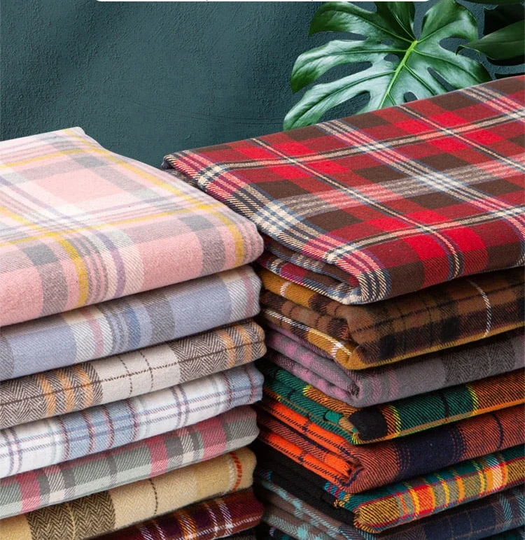 Plaid Wool Blend Fabric 3
