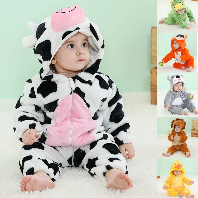 

Комбинезон для новорожденных с 3D мультфильмами животных, комбинезоны на молнии для маленьких мальчиков и девочек, комбинезоны с