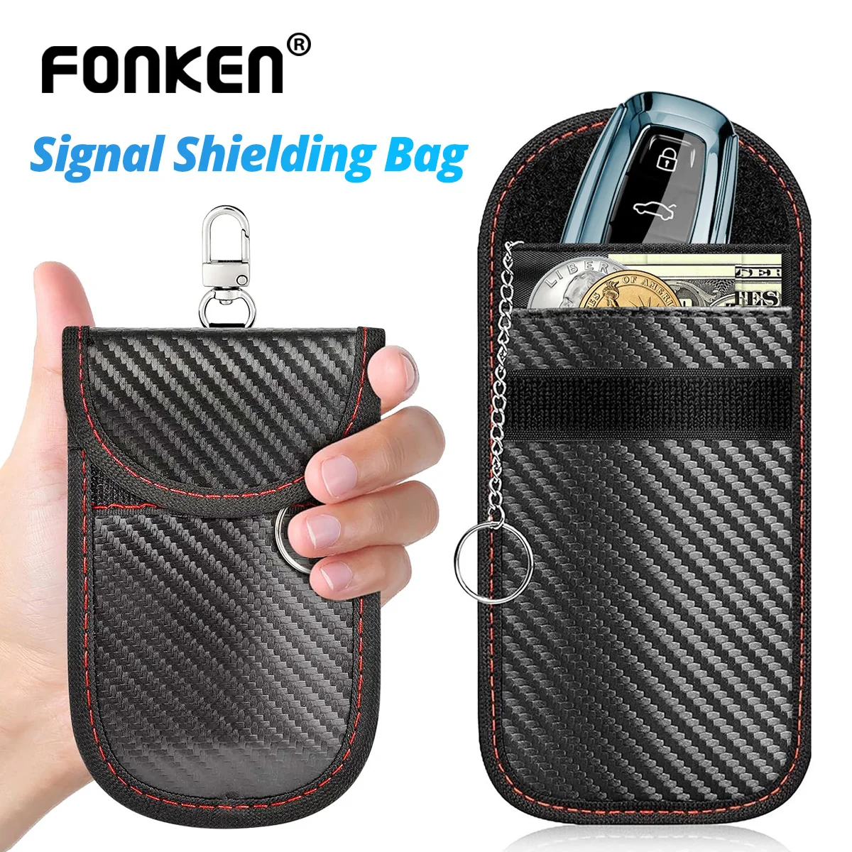 Premium Faraday RFID Blocking Anti-Theft Pouch