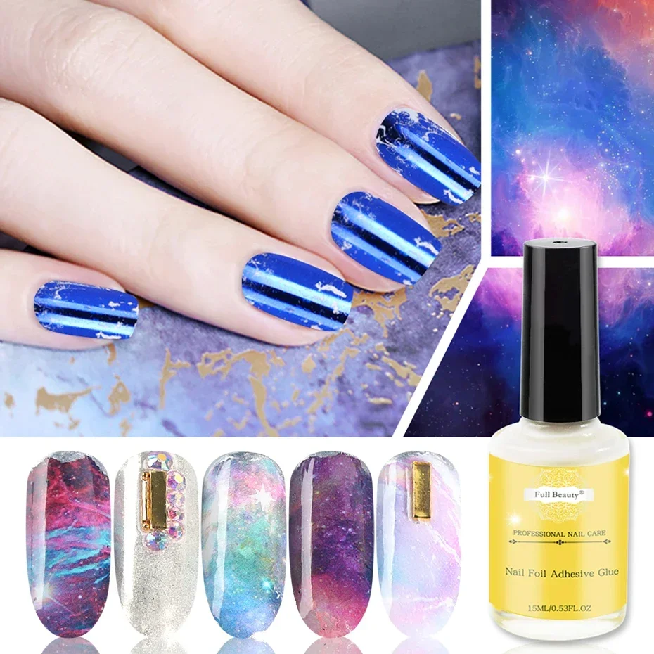 15ml Nail Glue For Transfer Foils Tips Starry Paper Decal Ahesive Gel Varnish DIY Nail Art Design Foil Glue Manicure Tool LY947 2