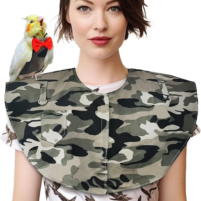 Parrot Anti-Scratch Shoulder Protector, Arm Guard and Washable Parrot Flight Suit Clothes Set Bird Poop Shoulder Protector Cocka 2