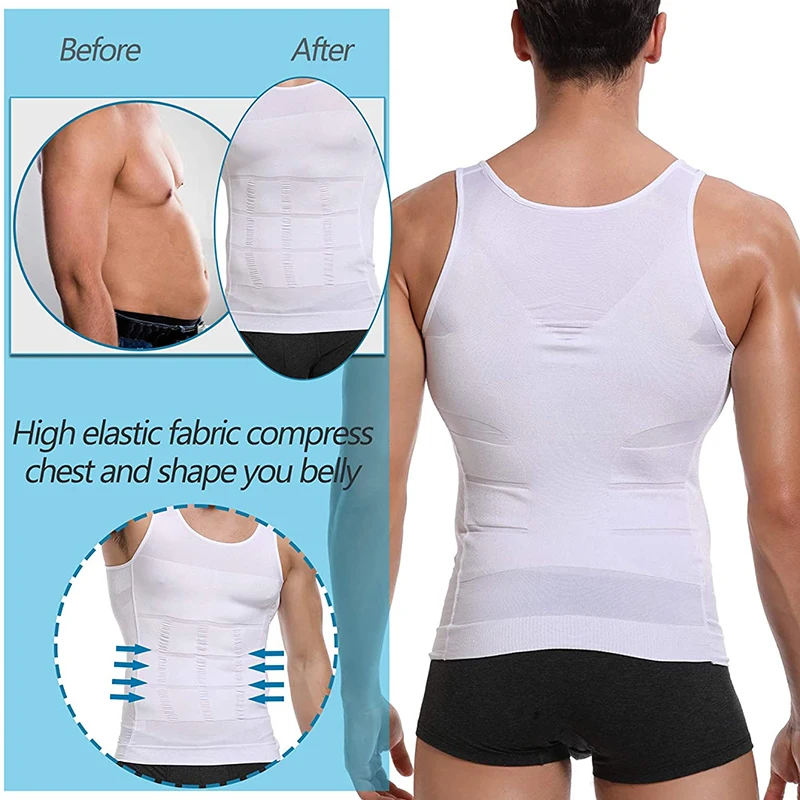 Mens Slimming Shaper Posture Vest Male Belly Abdomen For Corrector Compression Body Building Fat Burn Chest Tummy Corse