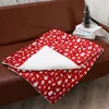Christmas Thickened Pet Bed Mat - Cozy Red Cartoon Print Cat & Dog Bed, Durable Polyester for Pets, Holiday Home Decor, Pet Bed 6