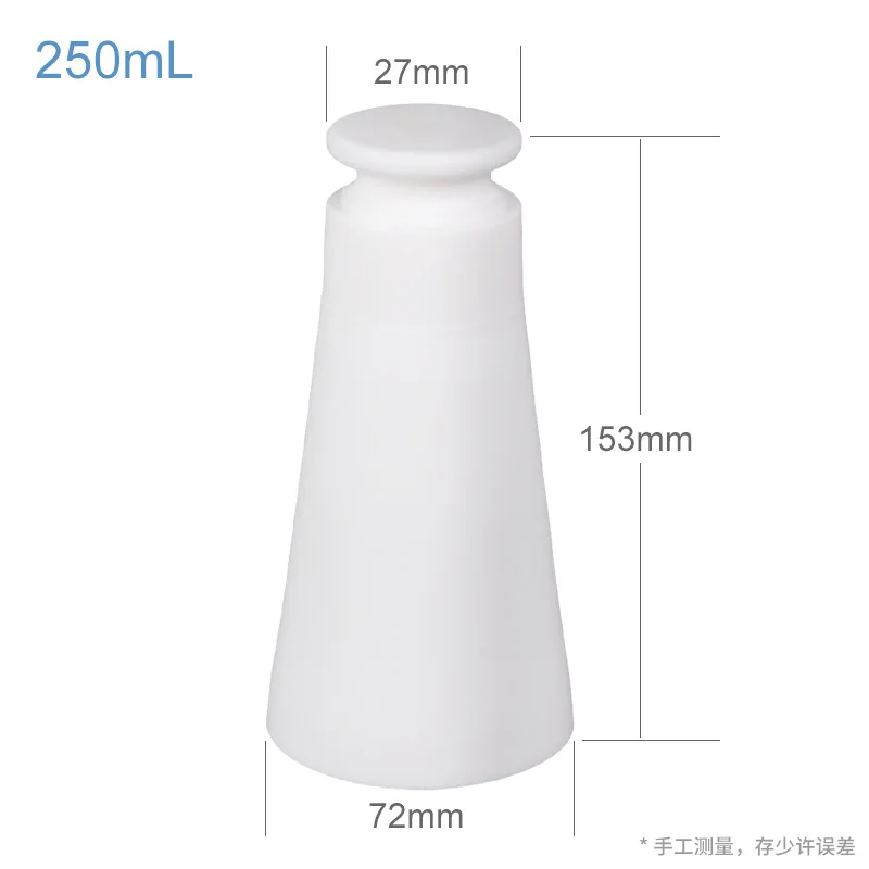 PTFE Triangular Flask 50ml 100ml 250ml 500ml F4 conical Flask PTFE Triangular With Stopper