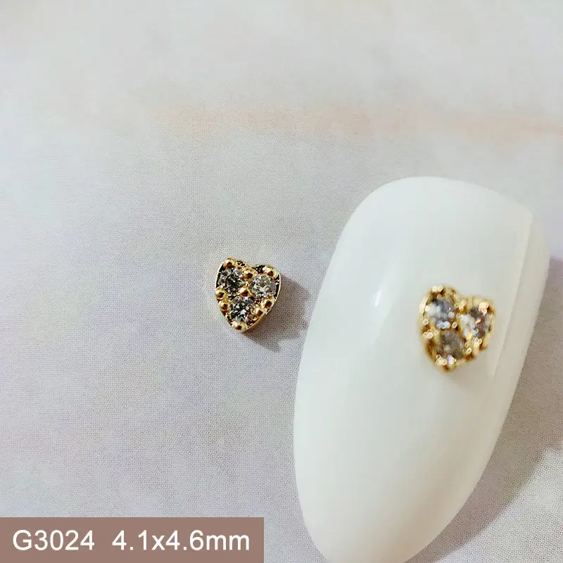 10 teile/los Valentinstag Herz Liebe Zirkon Kristalle Strass Nail Art Schmuck Dekorationen Nägel Zubehör Charms Lieferungen – Detail 9