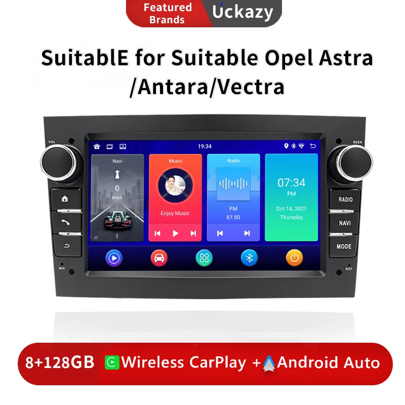 Uckazy 2 Din Android 12 Car Radio For Opel Vectra C Zafira B Corsa D C Astra H G J Vivaro Meriva Multimedia Gps Navigation No Dvd Player Stereo Audio 