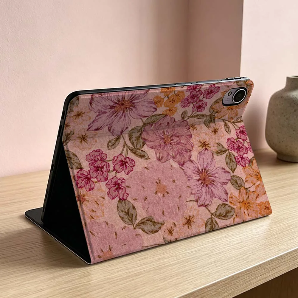 Vintage Floral Tablet Case - Soft Protective Cover with Retro Design
