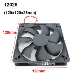 WhisperCool Quiet DC Cooling Fan with Brushless Motor, Multi-Size Options for Versatile Applications (12025)