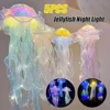 5PCS Jellyfish Lamp Portable Flower Lamp Jellyfish Wind Chimes Bedroom Night Light Hanging Lantern Home Decoration Birthday Gift 2