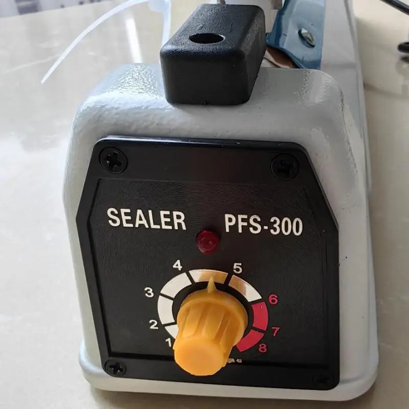 Manual Impulse Sealer Heat Plastic Bag Sealing Machine With Date Code Mold Metal Case 8mm Wide 300mm Seal Length Free Shipping 3