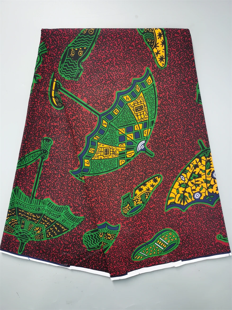 Authentic Wax Print Fabric African Dress Material 100% Cotton, 6 Yards