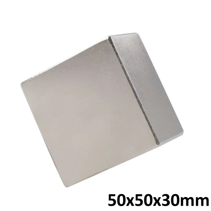 

Super Strong Powerful Magnet Permanent Neodymium Magnet Square Magnets 1pc 50x50x30mm Large Block Magnetic Rare Earth Magnets