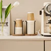 Disposable Cup Storage Holder Rack Shelf Water Tea Cups Wood Dispenser with Longer Stick Mug Display Stand Organizer Supplies 3