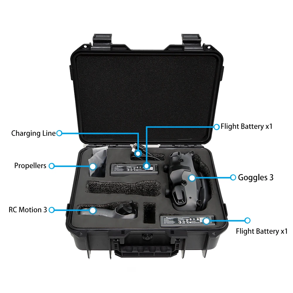 Explosion-Proof Box For DJI Avata 2 For Goggles 3 Waterproof Storage Case Hard Portable Carrying Case Suitcase Drone Accessories