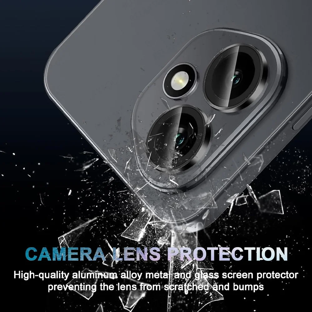 Premium 3D Metal Camera Lens Protector Film