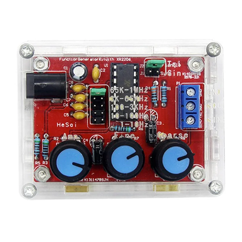 LC-XR2206 고정밀 신호 발생기 DIY 키트 사인 삼각형 구형파 1Hz 1Mhz 주파수 범위 조정 가능한 주파수