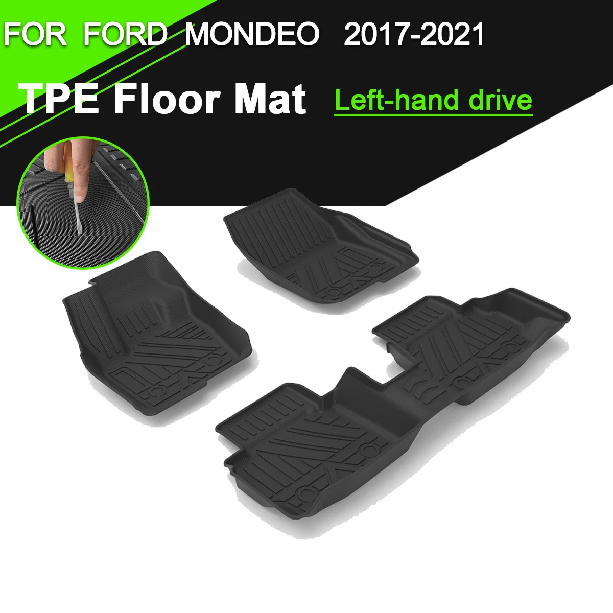 Exact Fit Tailored Car Mats Ford Mondeo [Round Clip] (2012-2013) main image 1