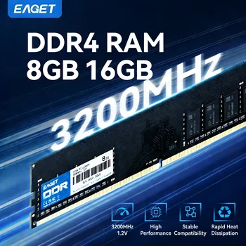 Eaget DDR4 RAM 2666MHz 3200MHz 8GB 16GB Desktop 1.2V Low Voltage Computer Memory Ram For PC