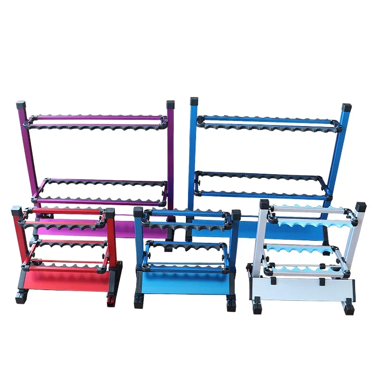 Weihai factory price New Design Fishing Rod Display Stand High Quality Aluminum Fishing Rod Rack