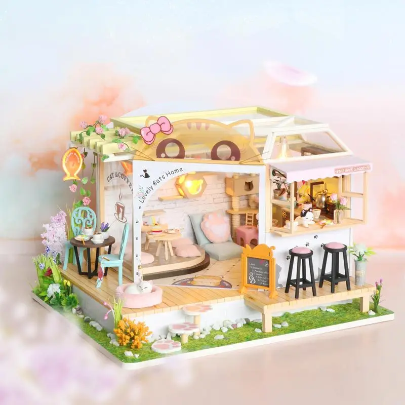 

Diy Three-Dimensional Puzzle Cottage Dollhouse Mountain Wild Villa Toy Doll Creative Miniature Scene Sand Table House PZ-118