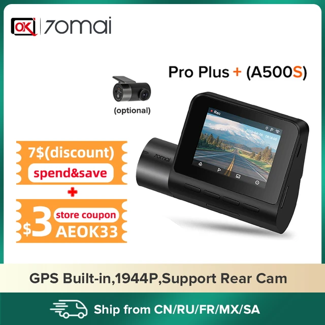 Acheter Kit 70Mai A500s Dash Cam Pro Plus+ GPS + RC06