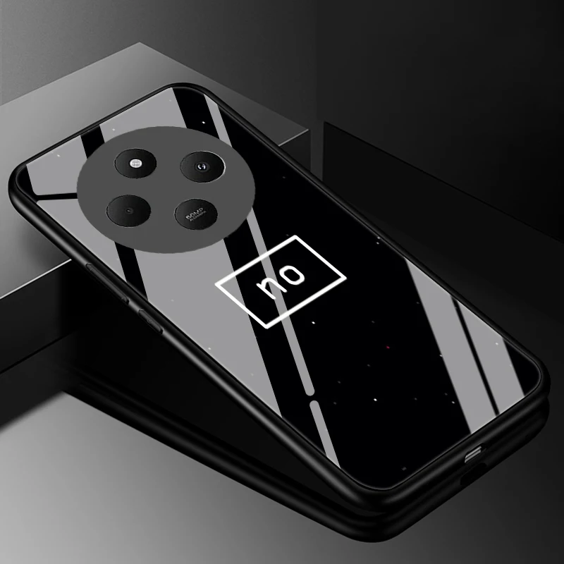 Durable Tempered Glass Phone Case with Hard Back Bumper