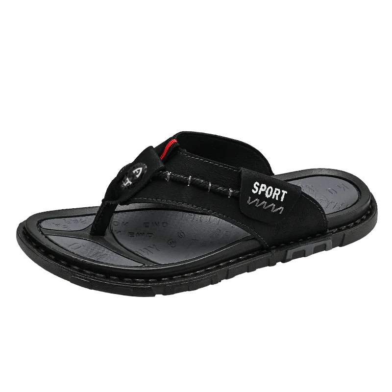 Flip Flops Mens Slippers Summer Casual Shoes Beach Sandals Outdoor Slides Walking Comfort Leather Luxury Designer Fashion 47 - 4