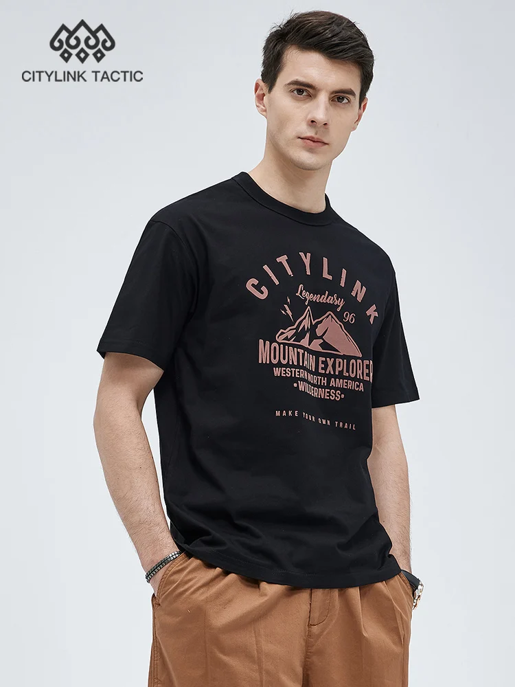 

CKNE Foam Printed Casual Round Neck Short Sleeved T-shirt