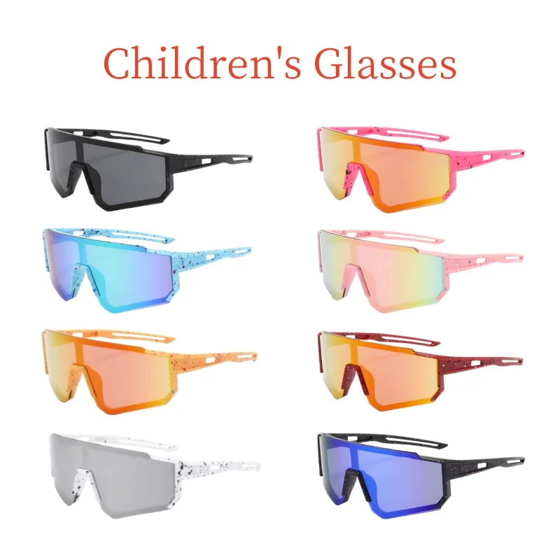 Colored children's bicycle glasses outdoor sports glasses with large colored frame perfect gift for kids