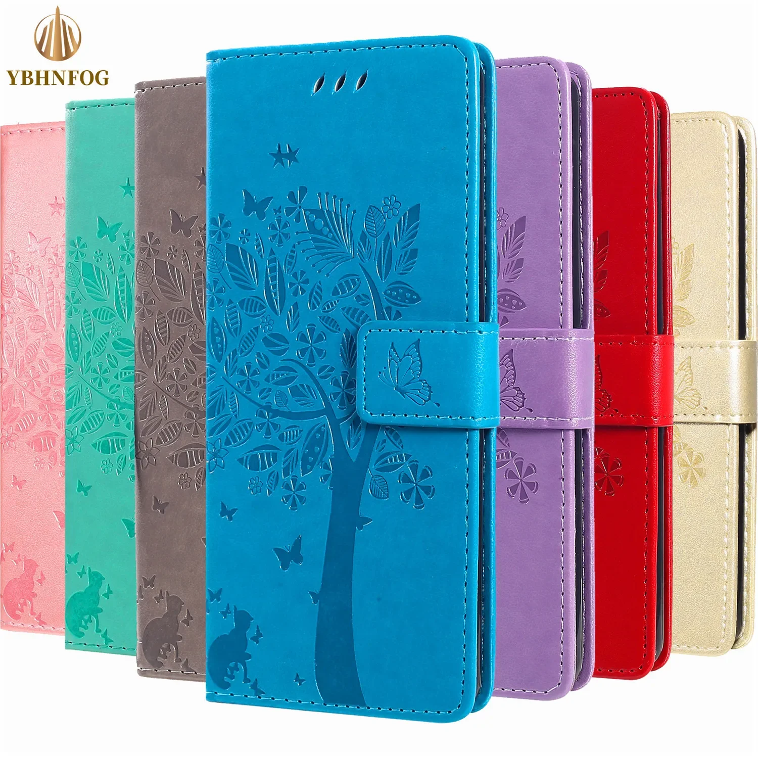 GOKEN Cover per Motorola Moto G85 5G, Custodia Libro in Pelle Sintetica, Flip Magnetica, Portafoglio, Supporto Pieghevole Antiurto, Case -Blu