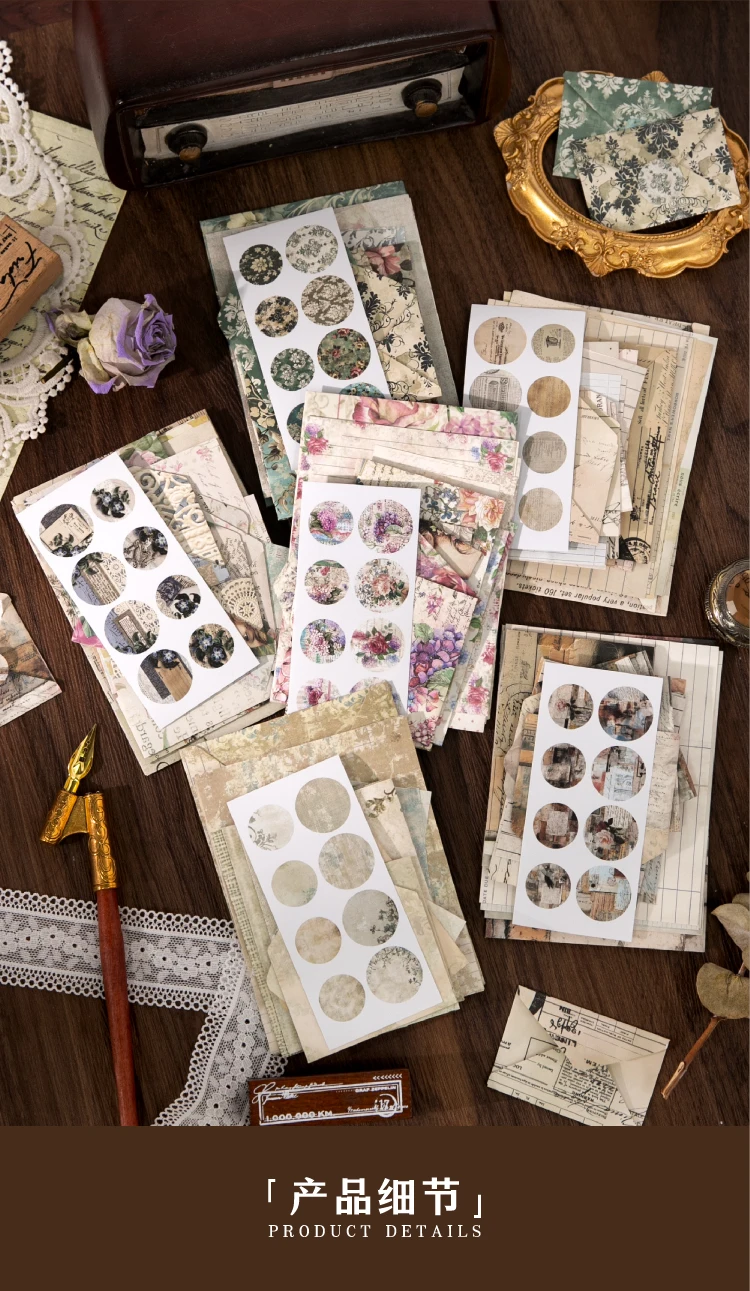 Journal GO 24-teiliges Set Kleine Umschläge mit Streugemuster, Niedliche Blumen-Mini-Umschläge für Geschenke, Basteln und Schreibwaren – Detail 3