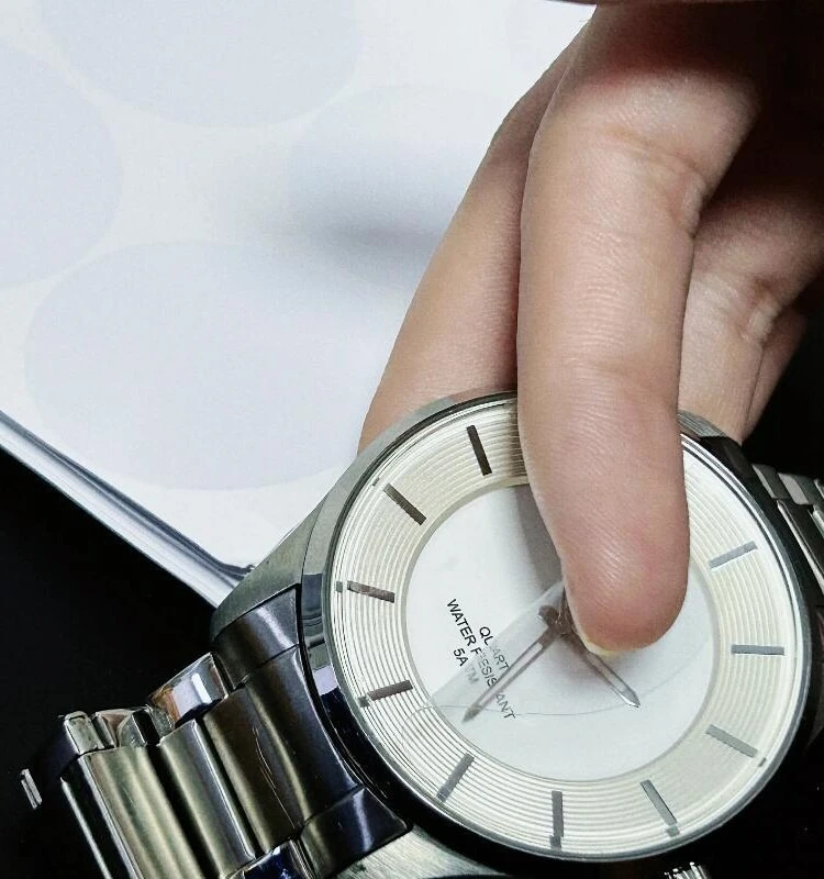Transparent Scratch-Resistant Dust-Proof Watch Surface Protector with Electrostatic Film