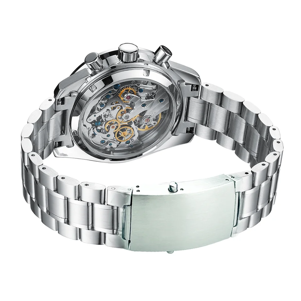 PHYLIDA 手巻き機械式腕時計 クロノグラフ Seabb715e35f347688ffff96e46180