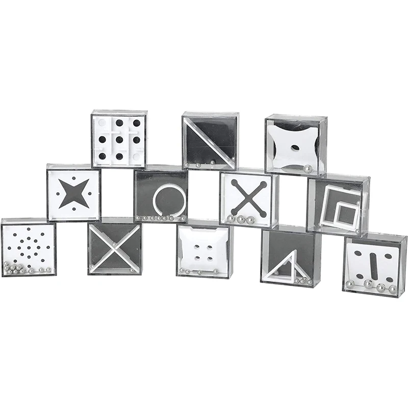 6/12 Balance IQ Party Favor Games Mini Fidget Puzzle Boxes Steel Ball Brain Teaser Educational Gift Toys for Children Adult