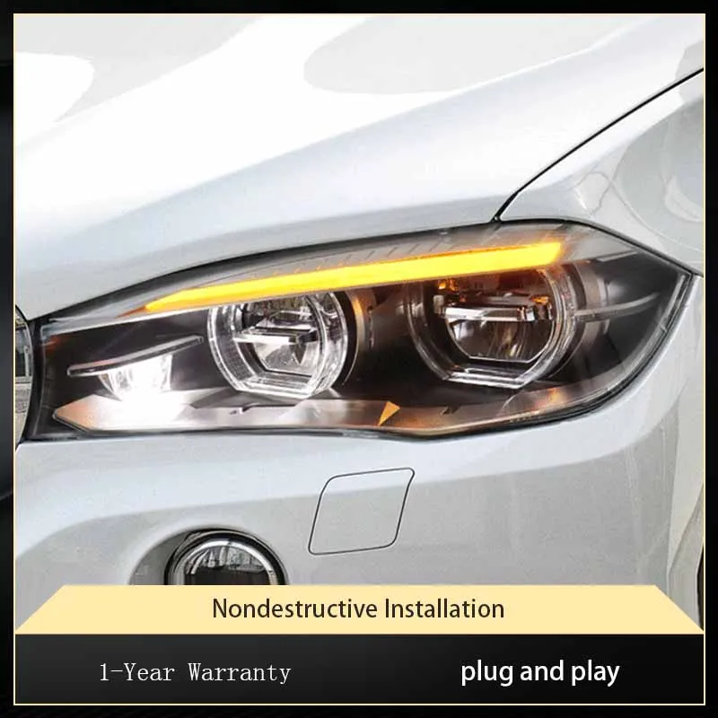 

Car Lights For BMW X5 F15 2014 2015 2016 2017 2018 Auto LED Headlight Projector Lens Upgrade DRL Signal Front Lamp Accessories
