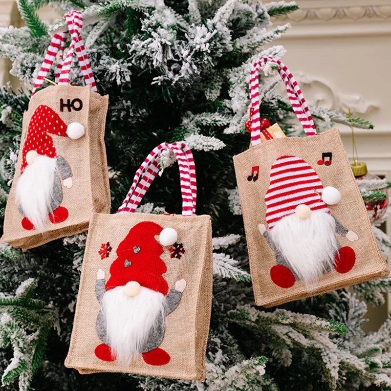 Tanio Święty mikołaj prezent pod choinkę torby cukierki bożonarodzeniowe na prezent torba sklep