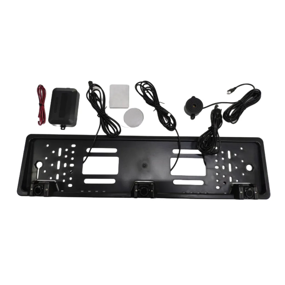Parking Sensor Kit LED Parking Sensor Kit Parking Sensor Car LED Parking Sensor EU Europe Car License Plate Frame Car Parking Sensor Kit Auto Reverse Radar Sensor Buzzer 12V Driving Reversing