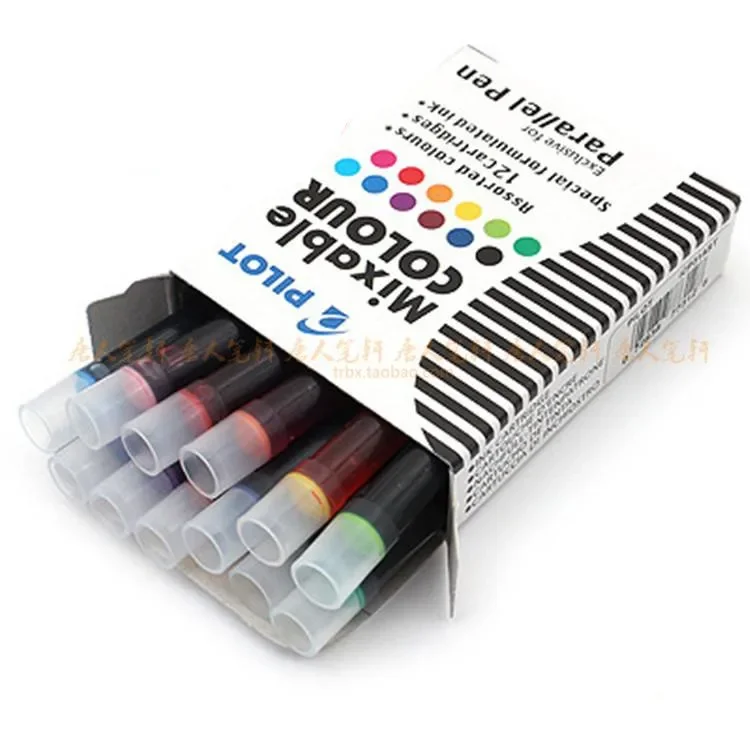 Multifunction Pen Japan Pilot Parallel Calligraphy Pen Lettering Brush Pen 1.5mm/2.4mm/3.8mm/6mm Bundle Ink Cartridge Gothic Font