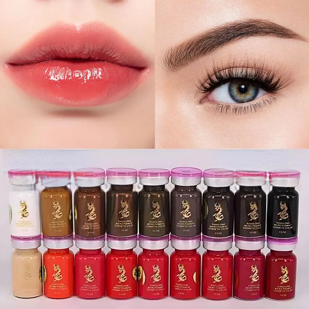 8ml Professional Permanent Makeup Inks Tattoo Pigment Color For Eyebrows Eyeliner Lip Microblading Eyebrow Beauty Art Suppl U1M8