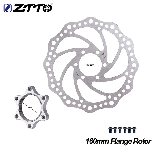 6 Bolt Brake Rotor Adapter 160mm Mountain Bike Disc Brake Rotor With ...