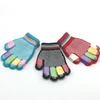 6 Colors Winter Keep Warm Knitted Kids Gloves Children Girl Boys Soft Non-slip Full Finger Mittens Wrist Gloves Wholesale 2