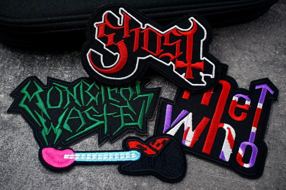 ROCK BAND Iron On Patches Cloth Mend Decorate Clothes Apparel Sewing Decoration Applique Badges Heavy Metal MUSIC