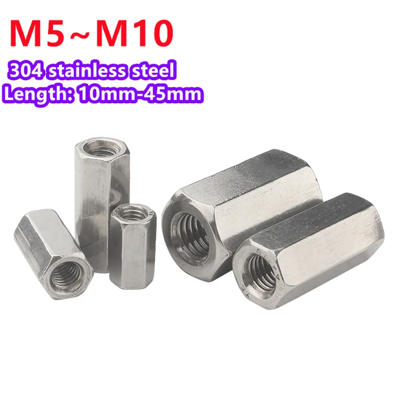 1-10 Uds Tuercas De Acoplamiento Redondas M3 M4 M5 M6 M8 M10 M12 M14