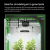 AeroWave A6 Grow Tent Clip Fan, Patented Portable Auto Oscillating Fan 6" with 2-Speed, Strong Airflow but Low Noise 2