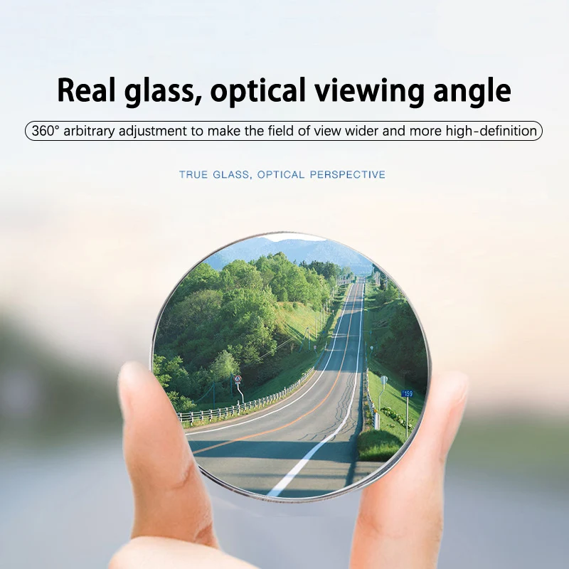 2pcs Car Rear View Mirror Convex Blind Mirror Blind Zone Additional Mirrors Car Dead Angle Blindspot Roadway