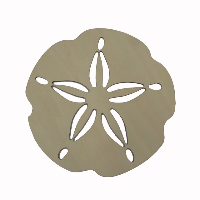 Sand Dollar Shape Unfinished Wood Cutout Beach Theme Variety Of